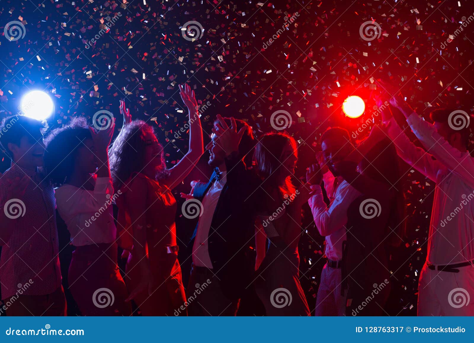 Young People Dancing in Night Club at New Year Party Stock Image ...