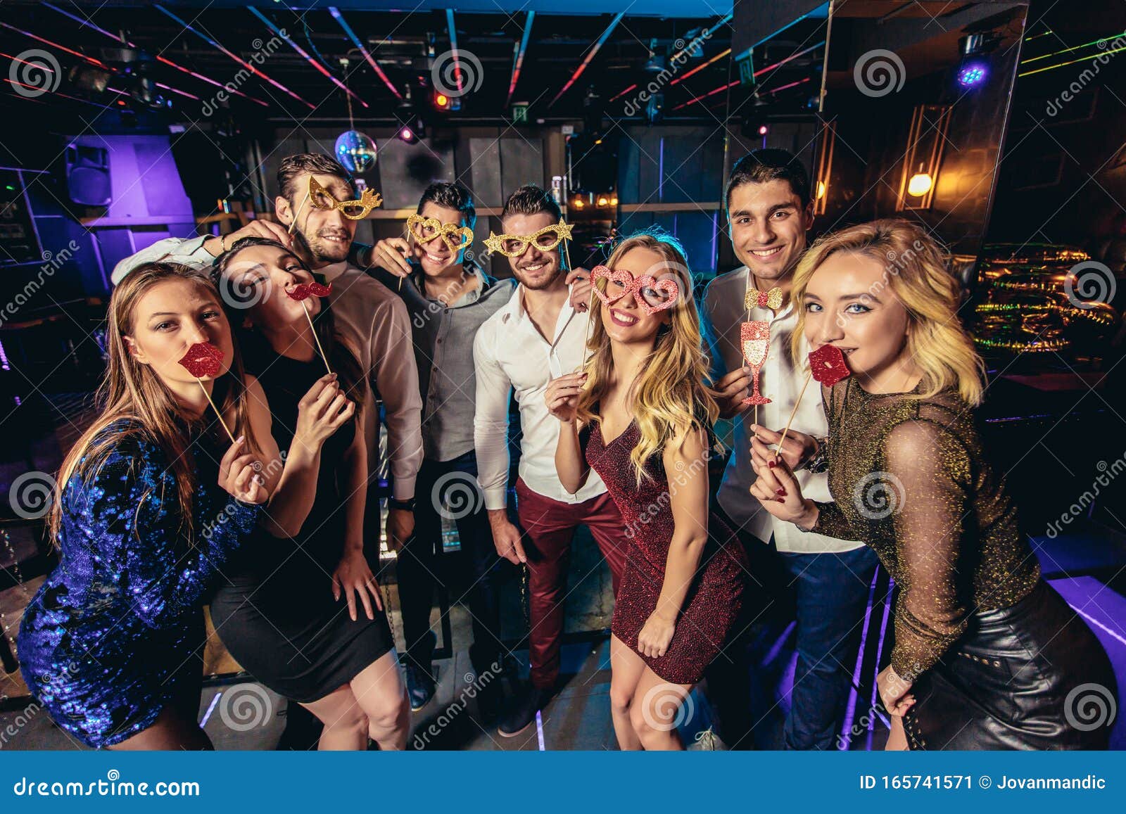 Young People Dancing in Night Club Stock Image - Image of music, girl ...