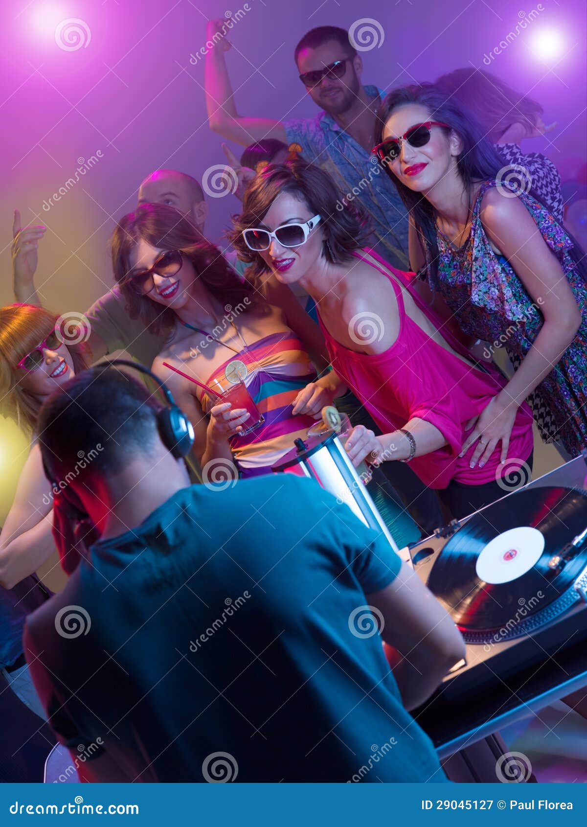 Young People Dancing At Party With Dj Royalty Free Stock Photography ...