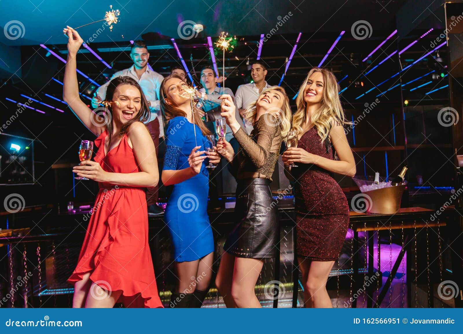 Young People Having Fun at Nightclub Stock Image - Image of city ...