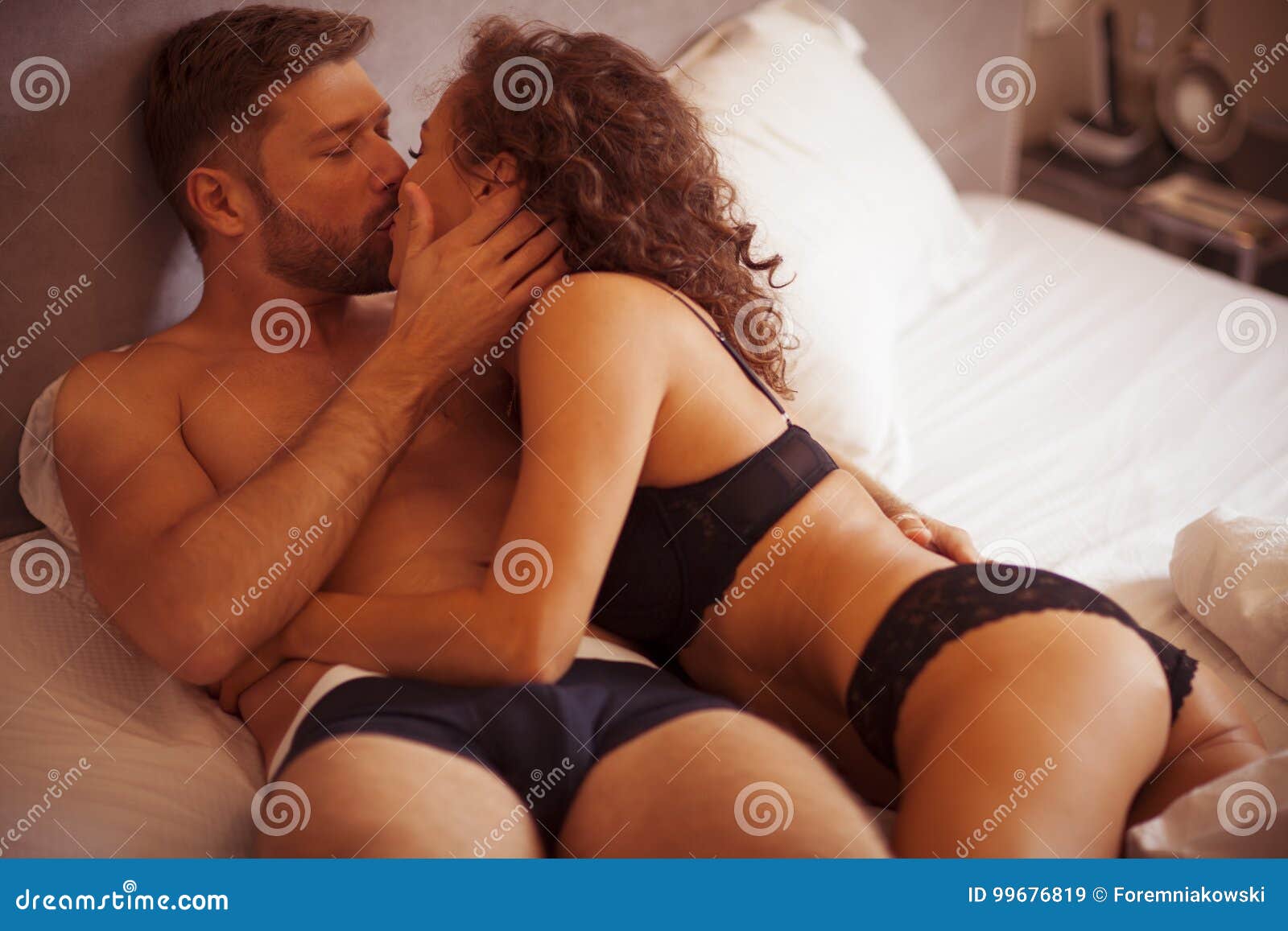 Intimate Couple Making Love in image picture