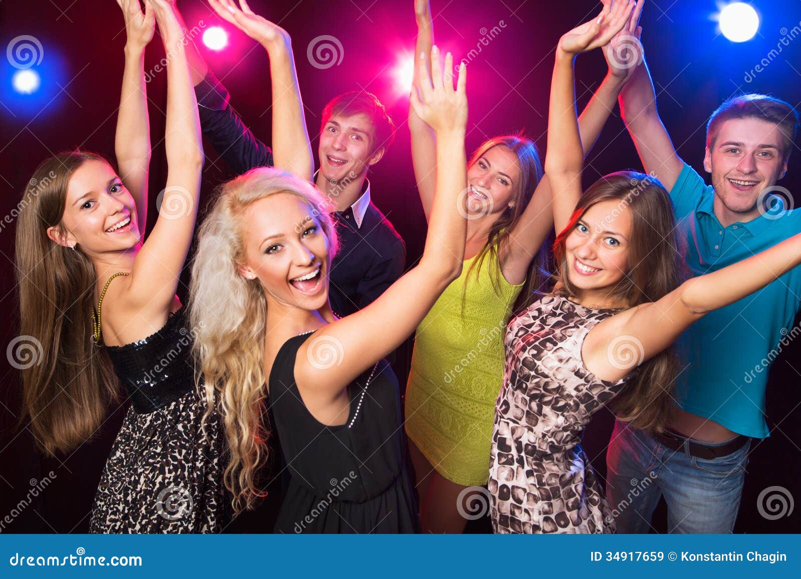 Young people at party. stock image. Image of expressing - 34917659