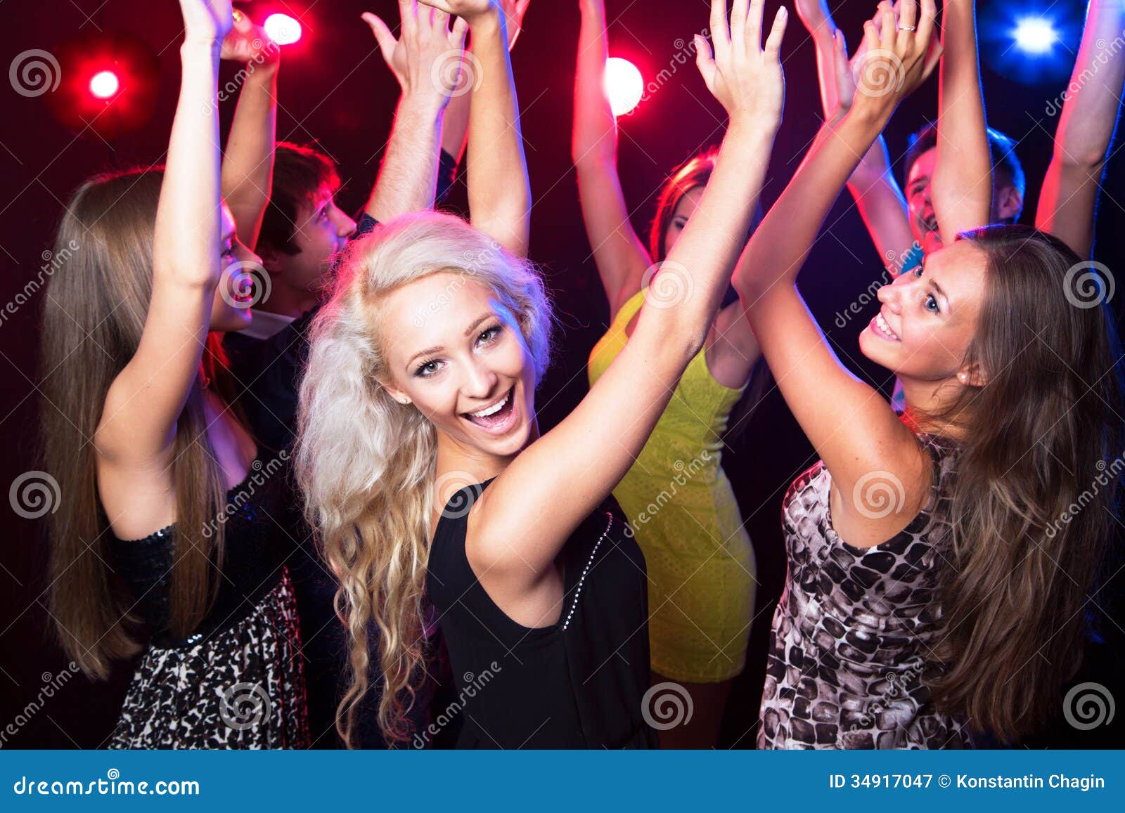 Young people at party. stock image. Image of christmas - 34917047