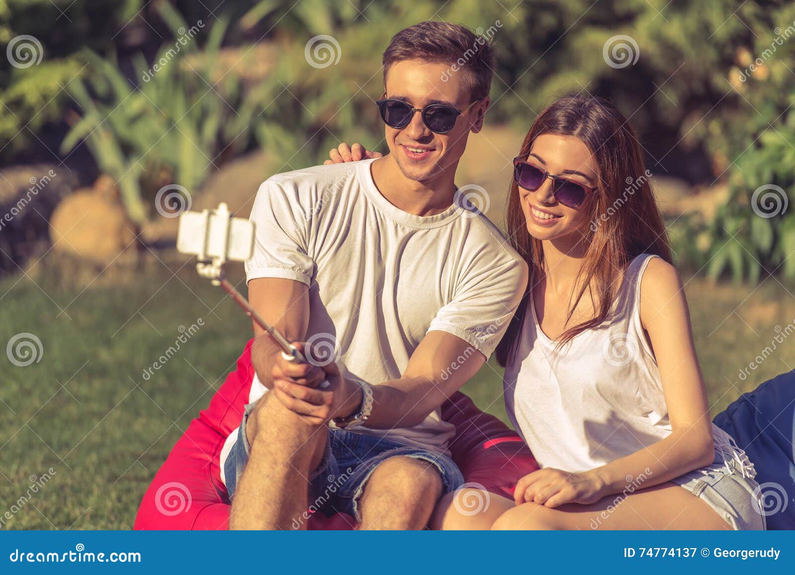 Young People Resting Outdoors Stock Image - Image of communication ...