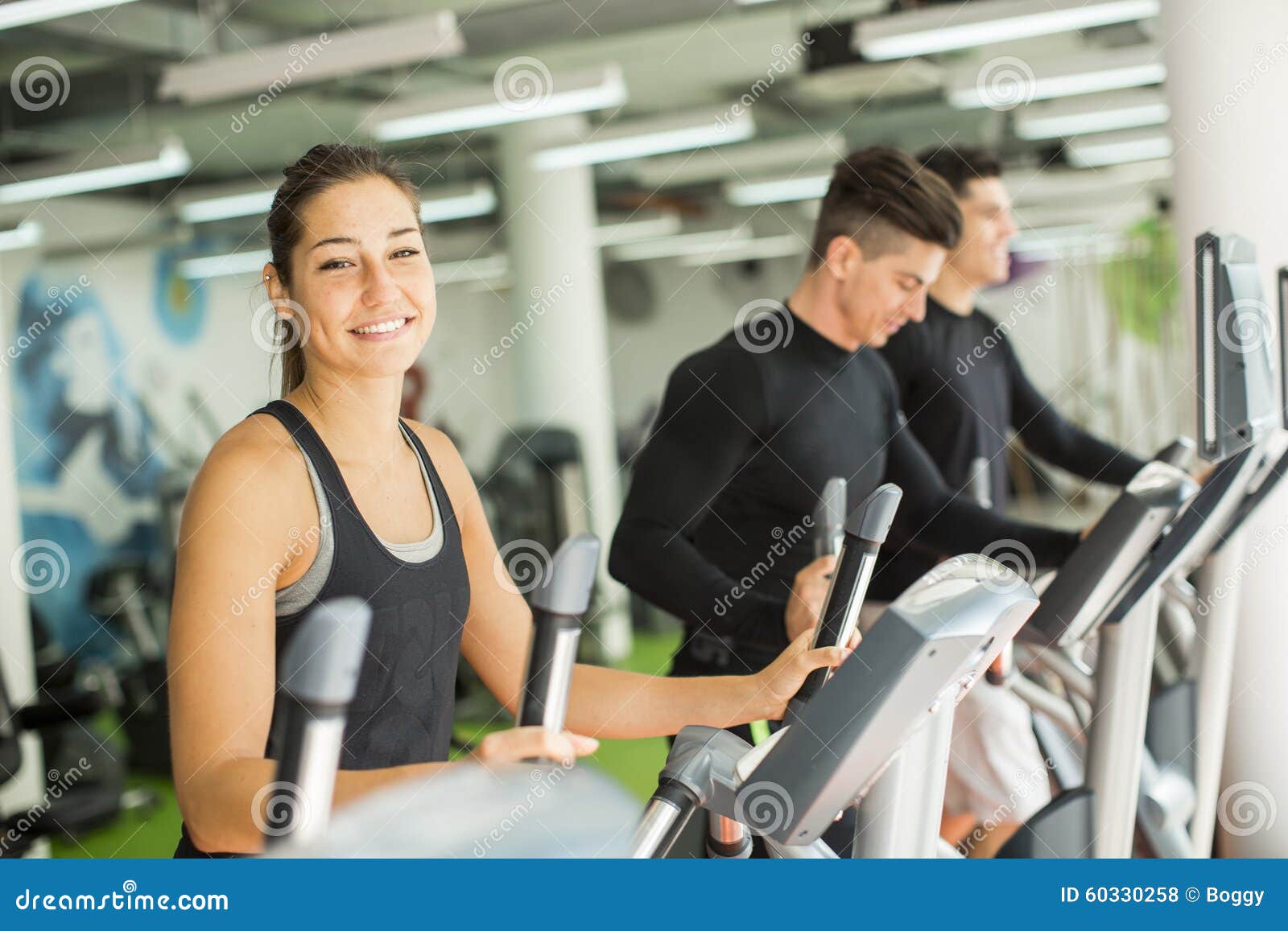 Young People Training in the Gym Stock Photo Image of young, handsome 60330258