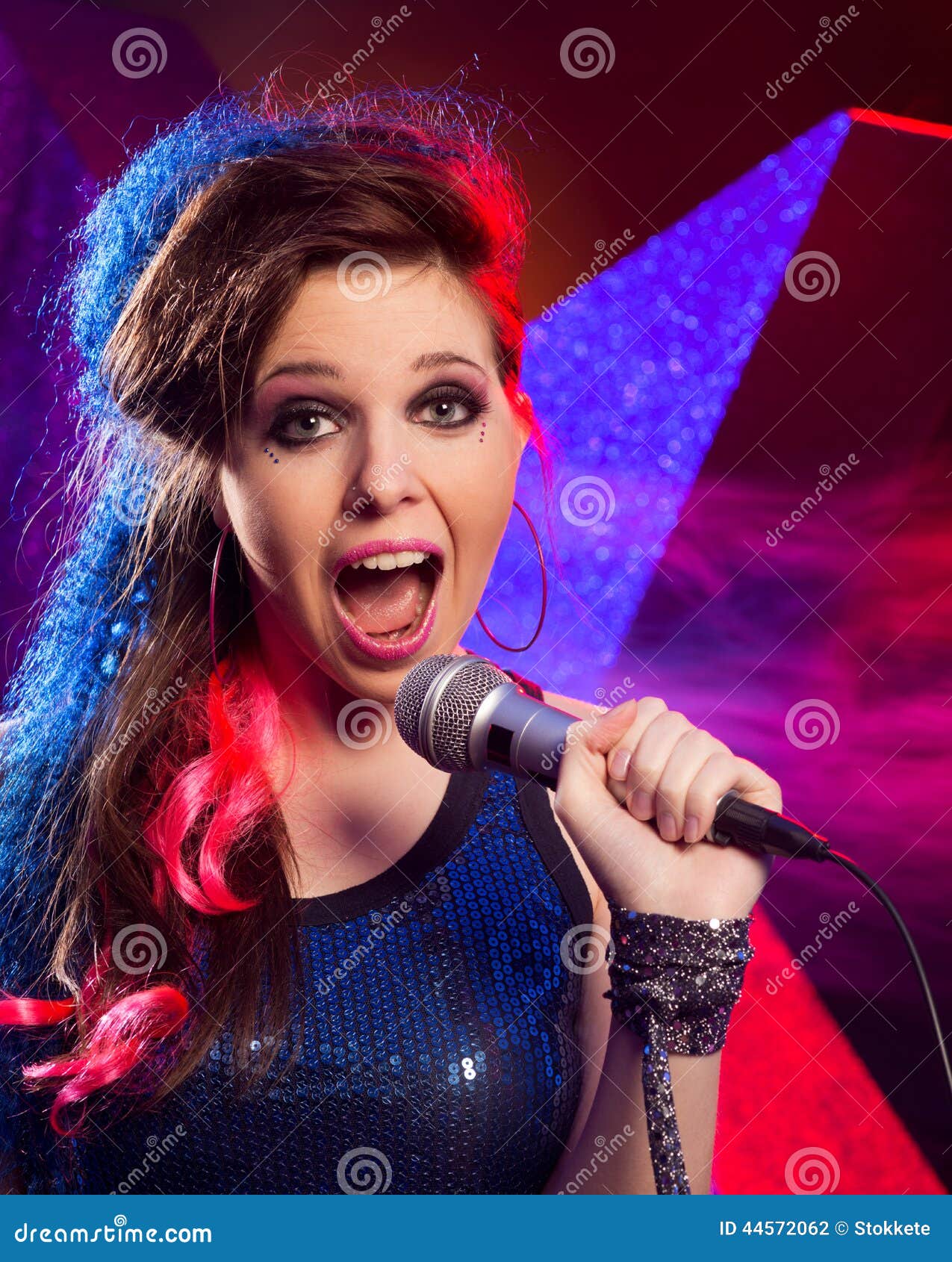 Young Pop Star Performing Stock Photo - Image: 44572062