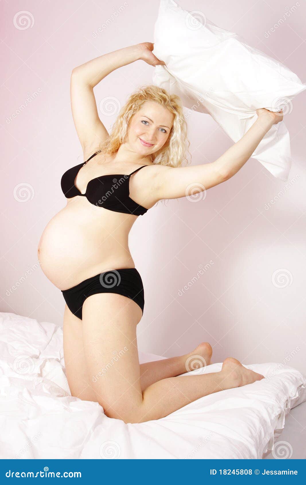 A Large Black Bra Lying on the Bed Stock Photo - Image of bikini,  underwear: 124401430