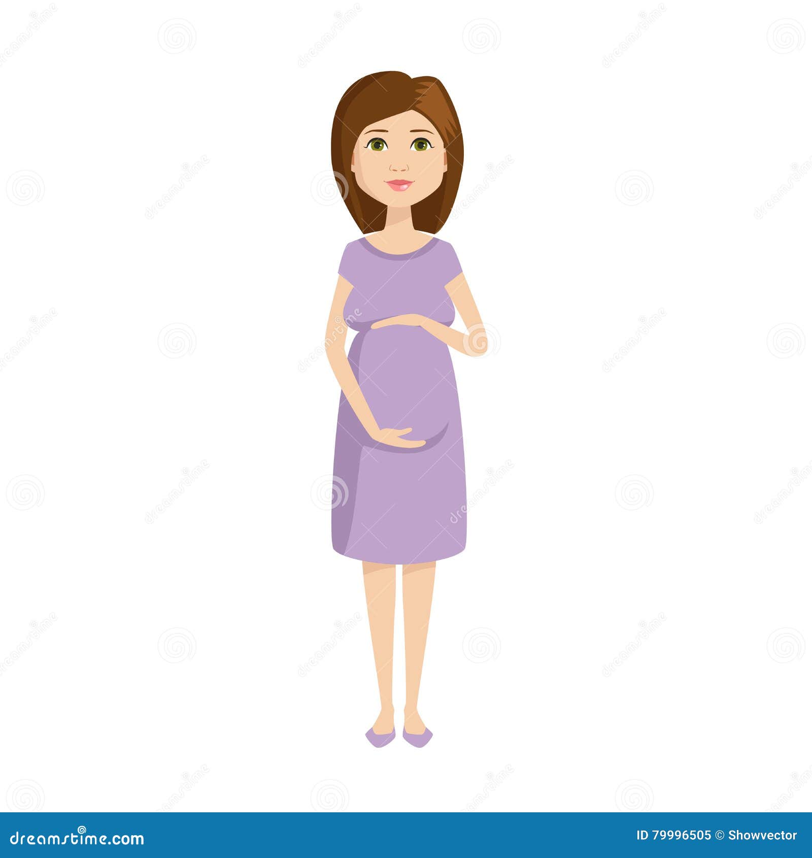 Young Pregnant Woman Character Vector Stock Vector - Illustration of ...