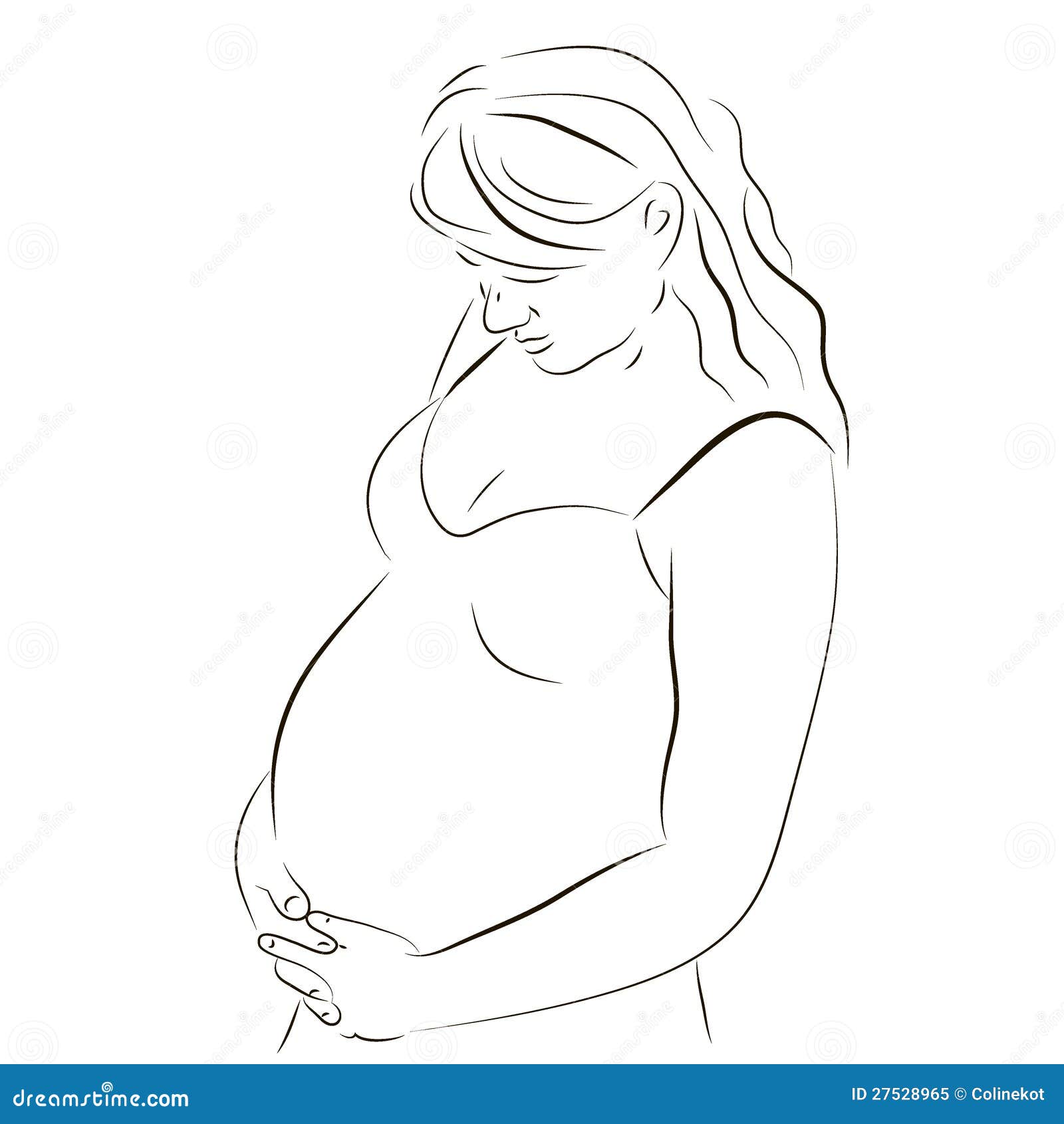 Pregnant Woman Sketch Vector Illustration On White Background Royalty  Free SVG Cliparts Vectors And Stock Illustration Image 79725895