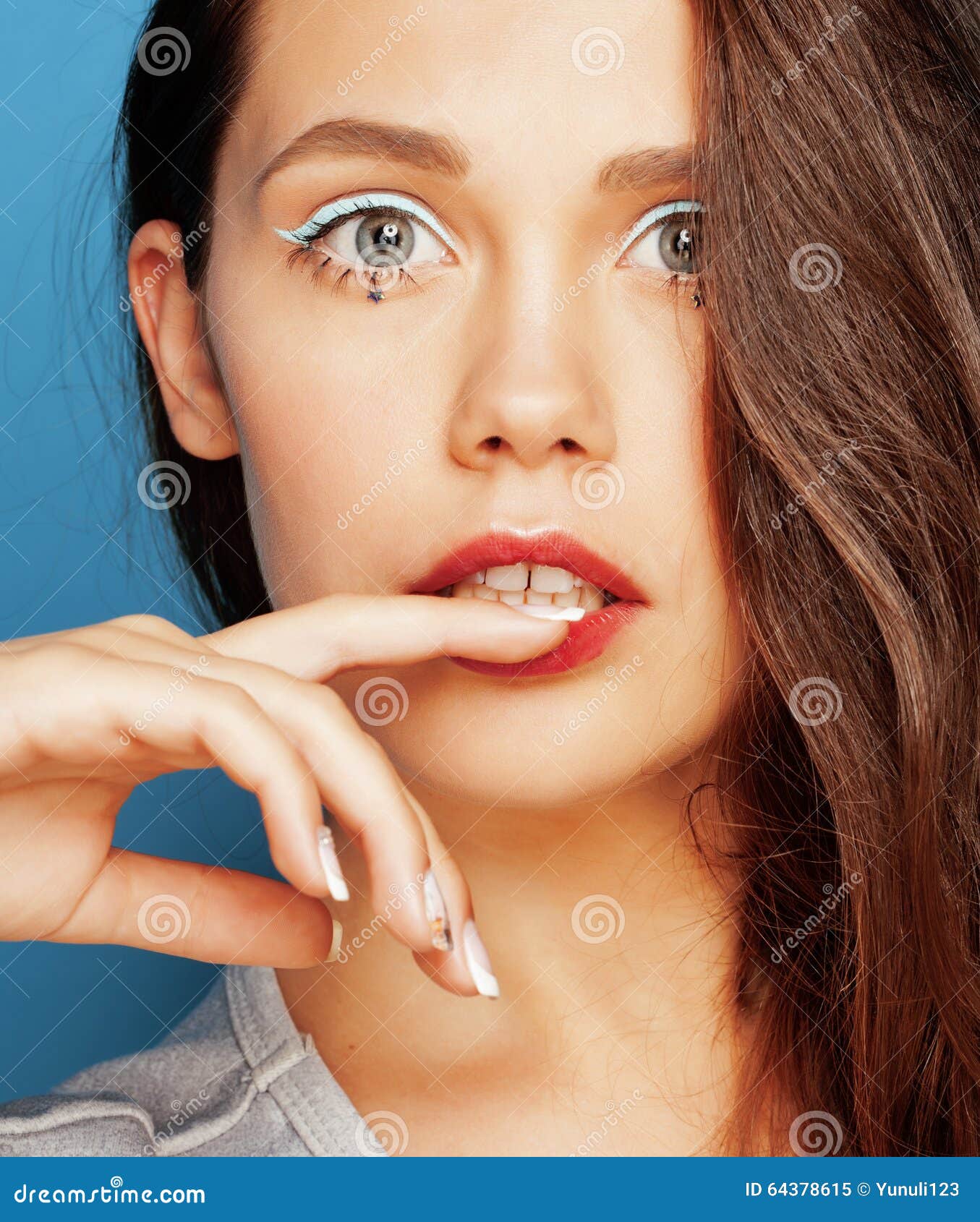 Young Pretty Adorable Woman with Candy Close Up Stock Image - Image of ...