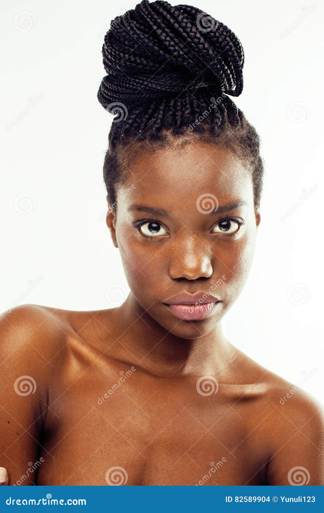 Pretty Woman Taking Care Of Her Face Royalty Free Stock Image