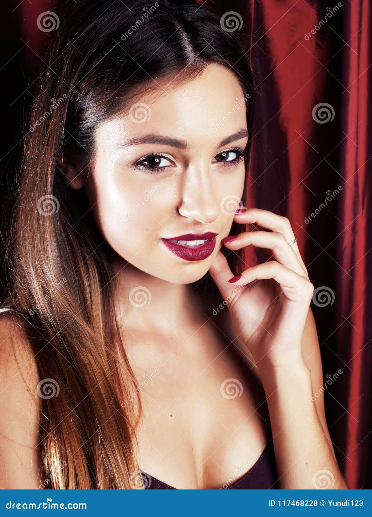 Young Pretty Girl with Night Party Makeup Posing Fashion Style O Stock  Photo - Image of girl, beauty: 117468228