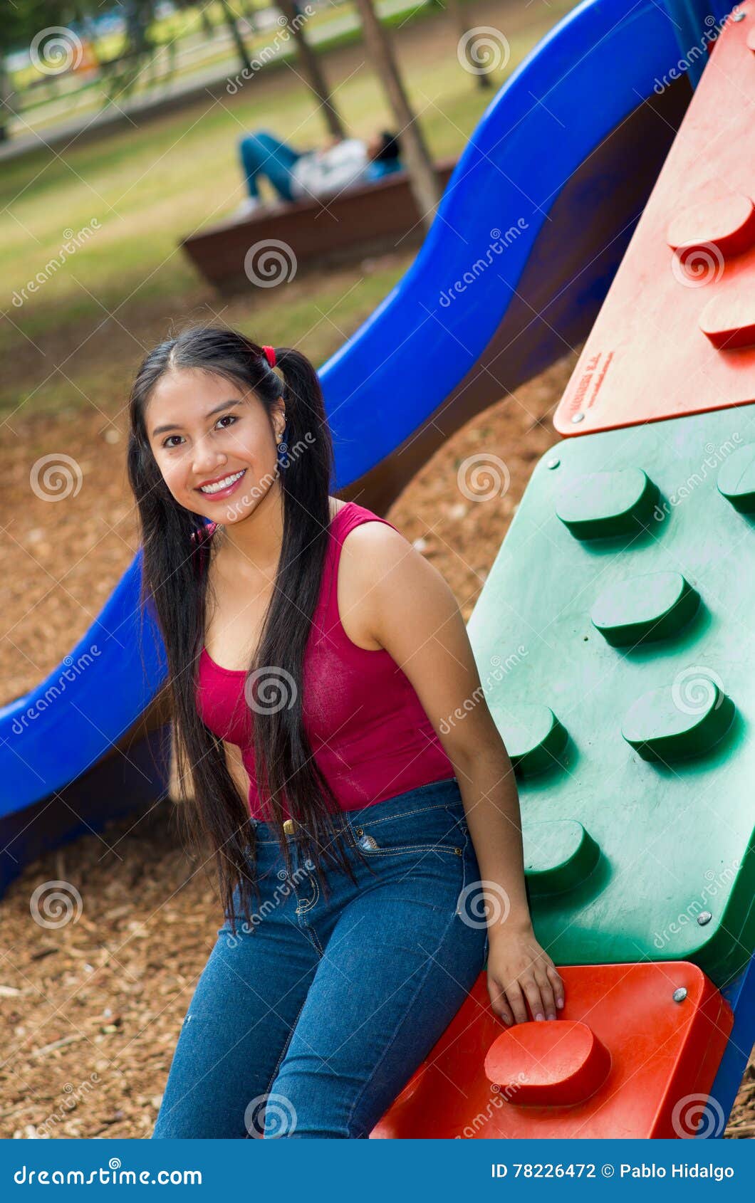 wearing a denim - Playground