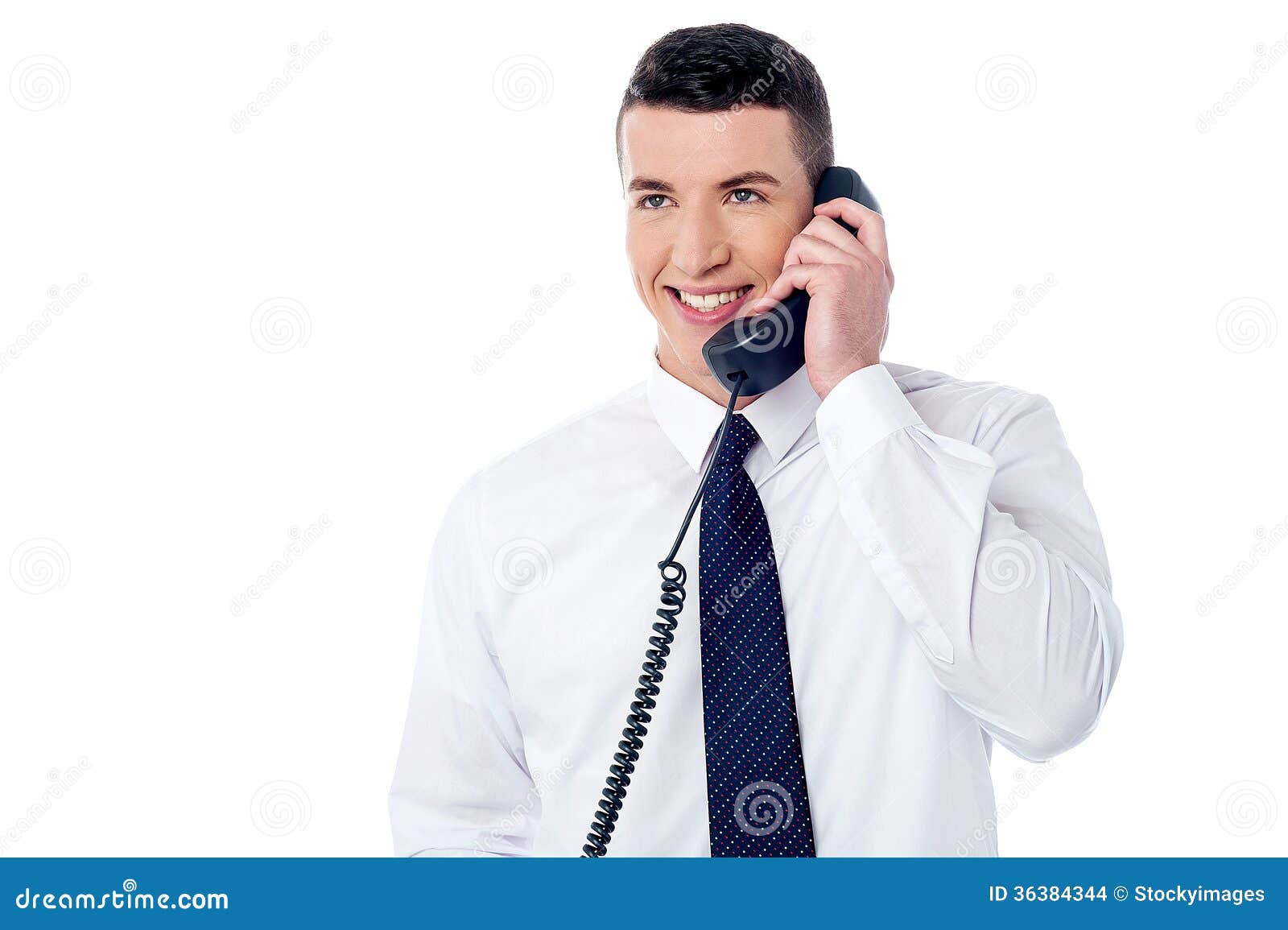Young Professional Answering Phone Call Stock Photo - Image of phone