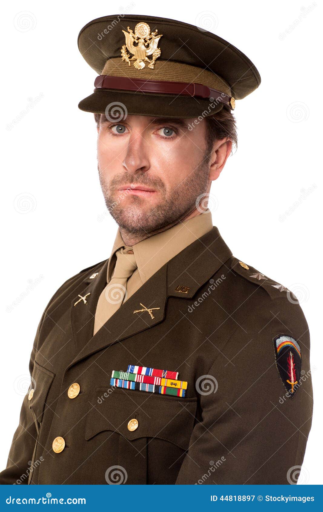 Proud man in military suit Stock Photo - Alamy