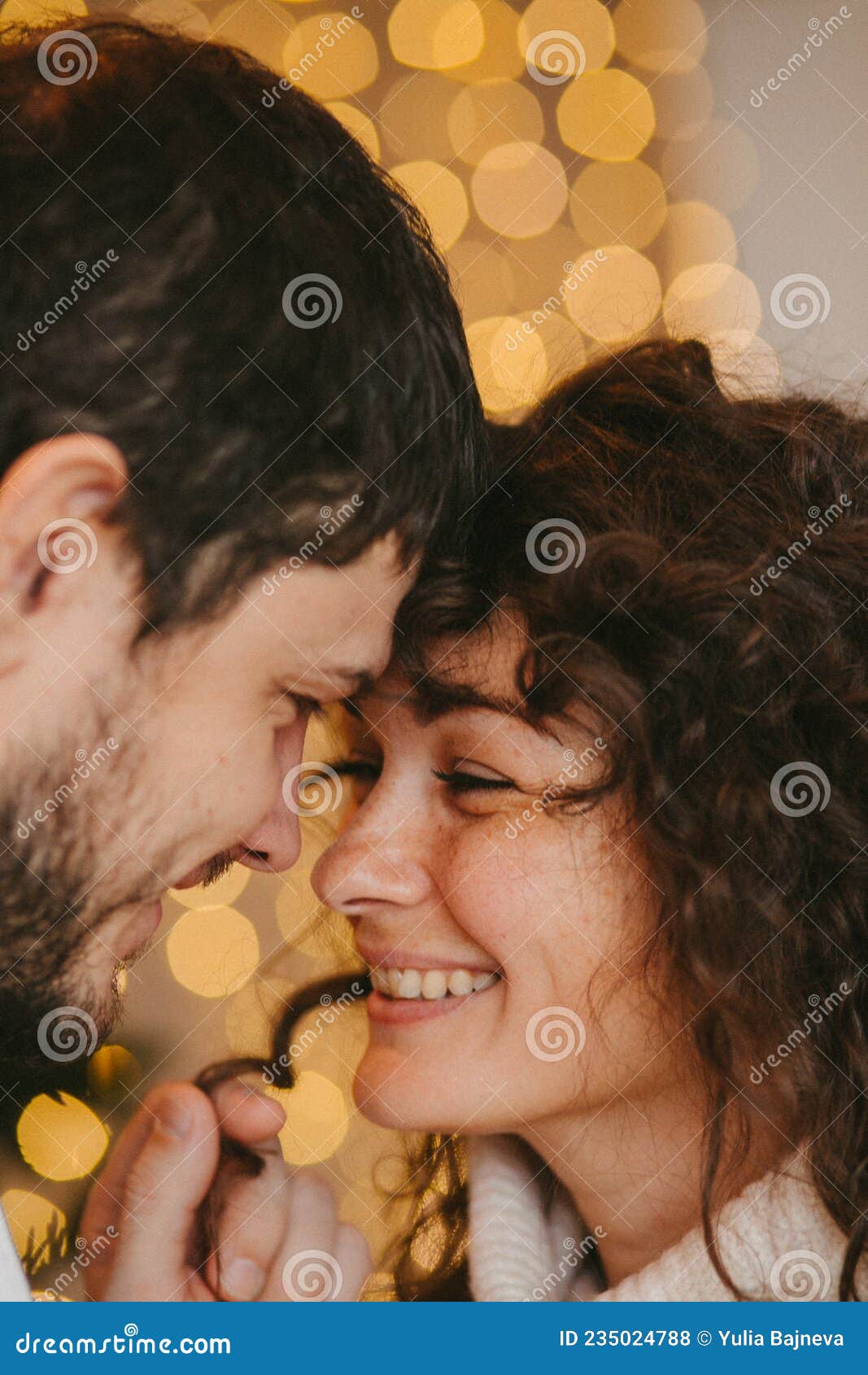 Young Romantic Couple Close Up in Backlight Stock Photo Image of decoration, gift 235024788