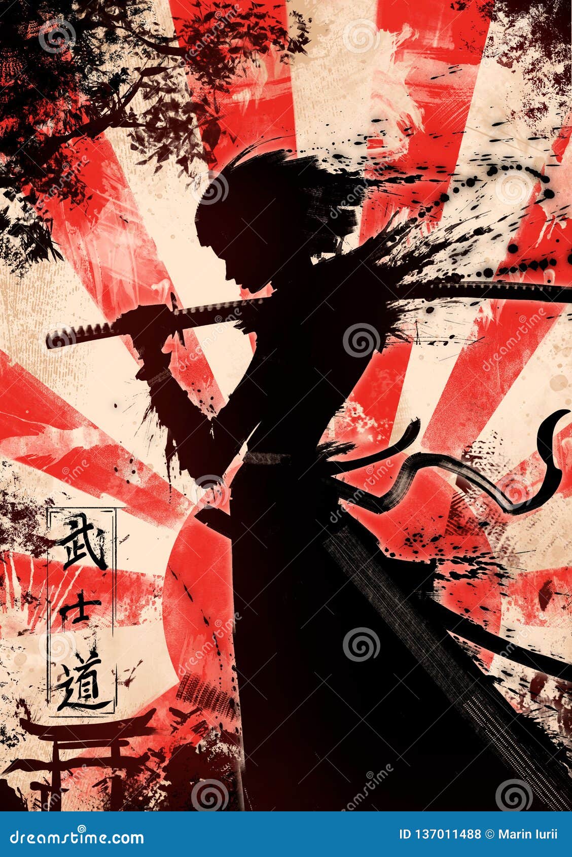 A Young Samurai Girl With Katana Stock Illustration Illustration Of Fluff Fighter A Young Samurai Girl With Katana Stock Illustration Illustration Of Fluff Fighter