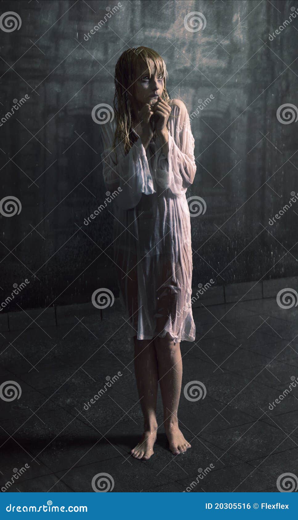 Scared face of woman Stock Photo by ©rainfall 49680905