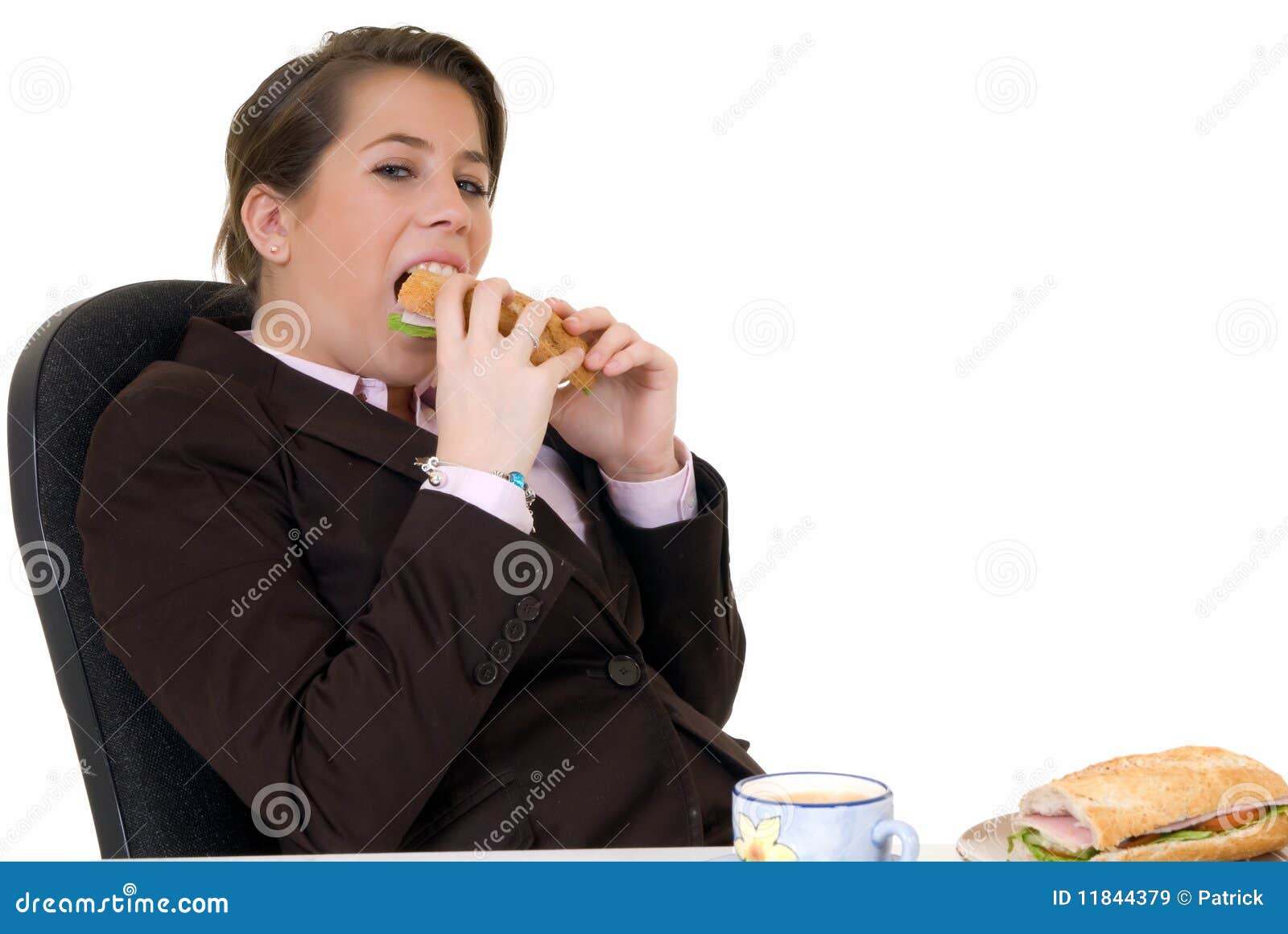 Young Secretary Lunch Break Stock Image Image Of Receptionist