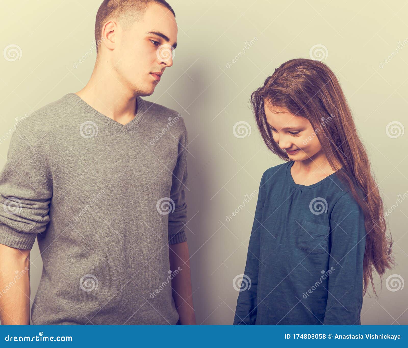 Young Teen Daughter And Dad