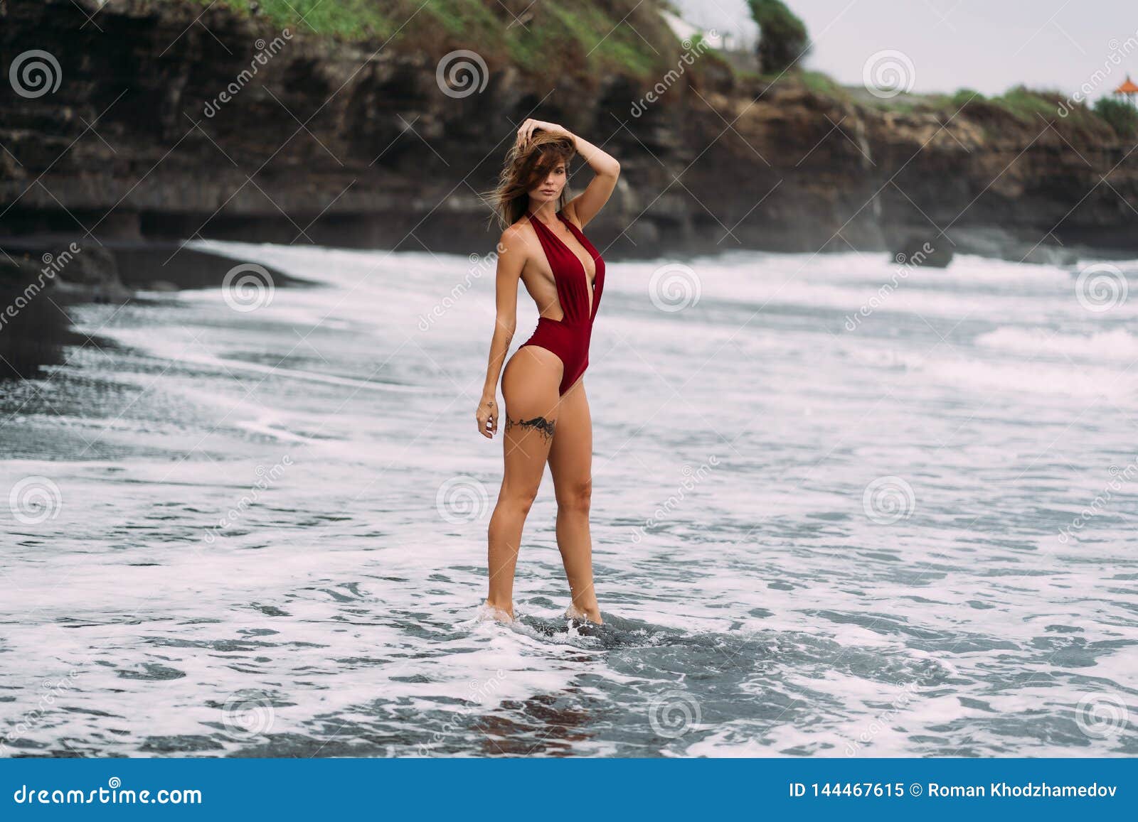 Beach big beautiful woman