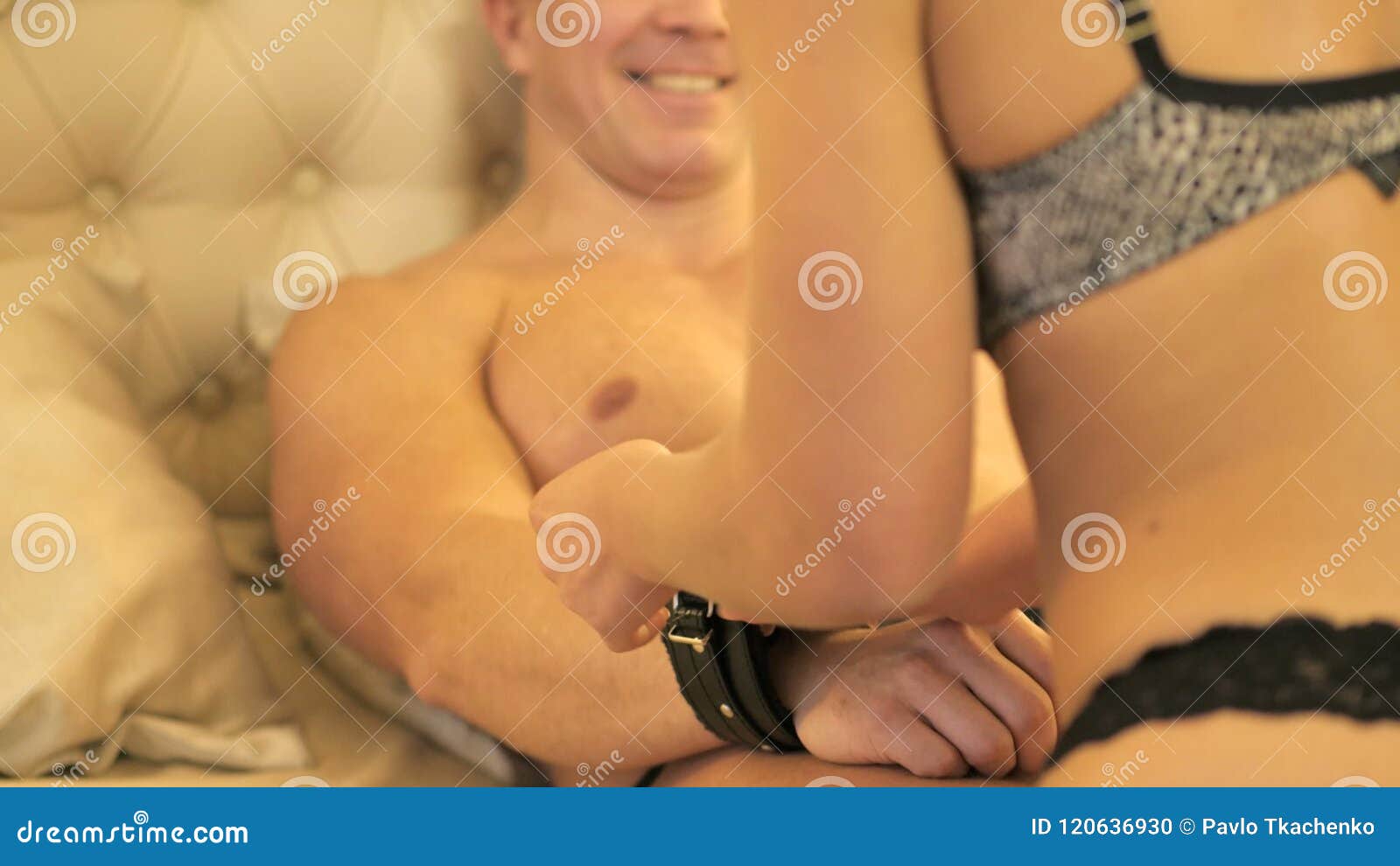 Playful Wife Flirting with Husband Stock Footage pic