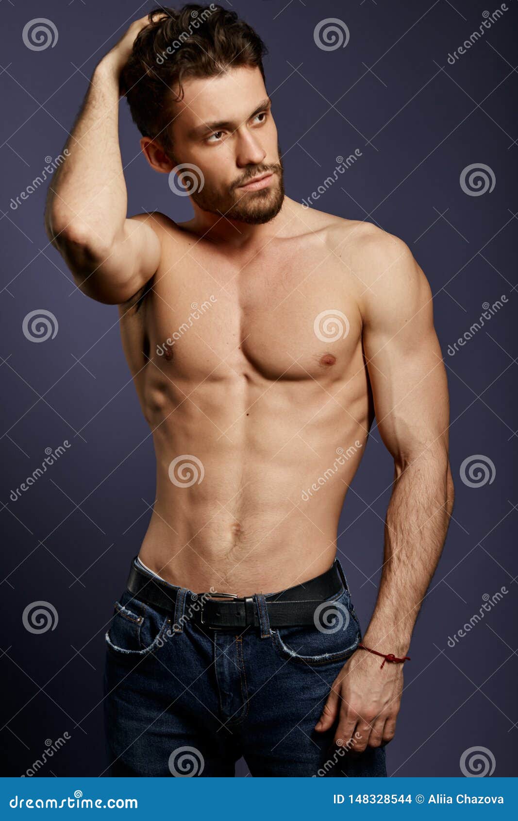 Fit Young Man Naked With Football Stock Photo - Image of 