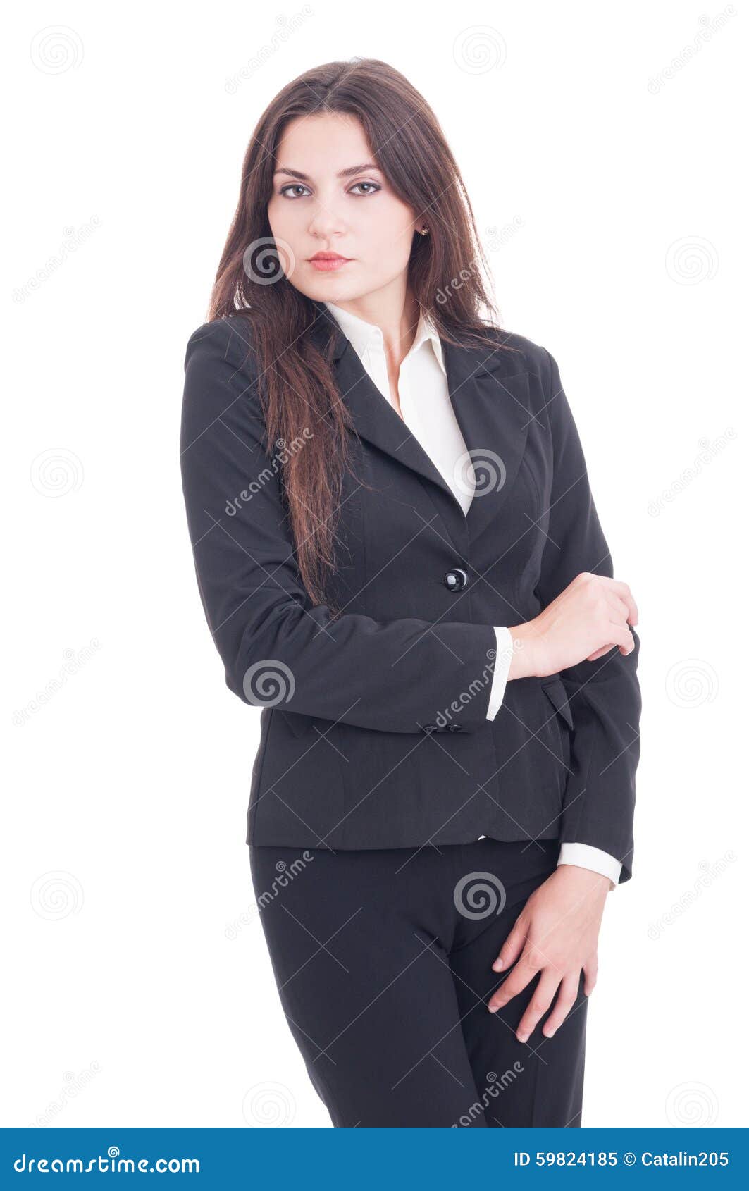 Young Slim and Tall Business Woman Feeling Stock Image - Image of ...