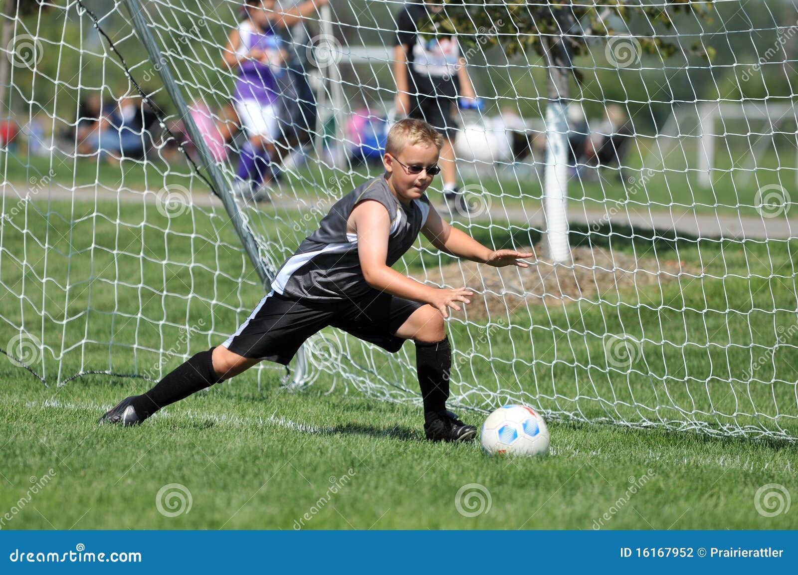 Young Soccer Goalie stock photo. Image of action, shot 16167952