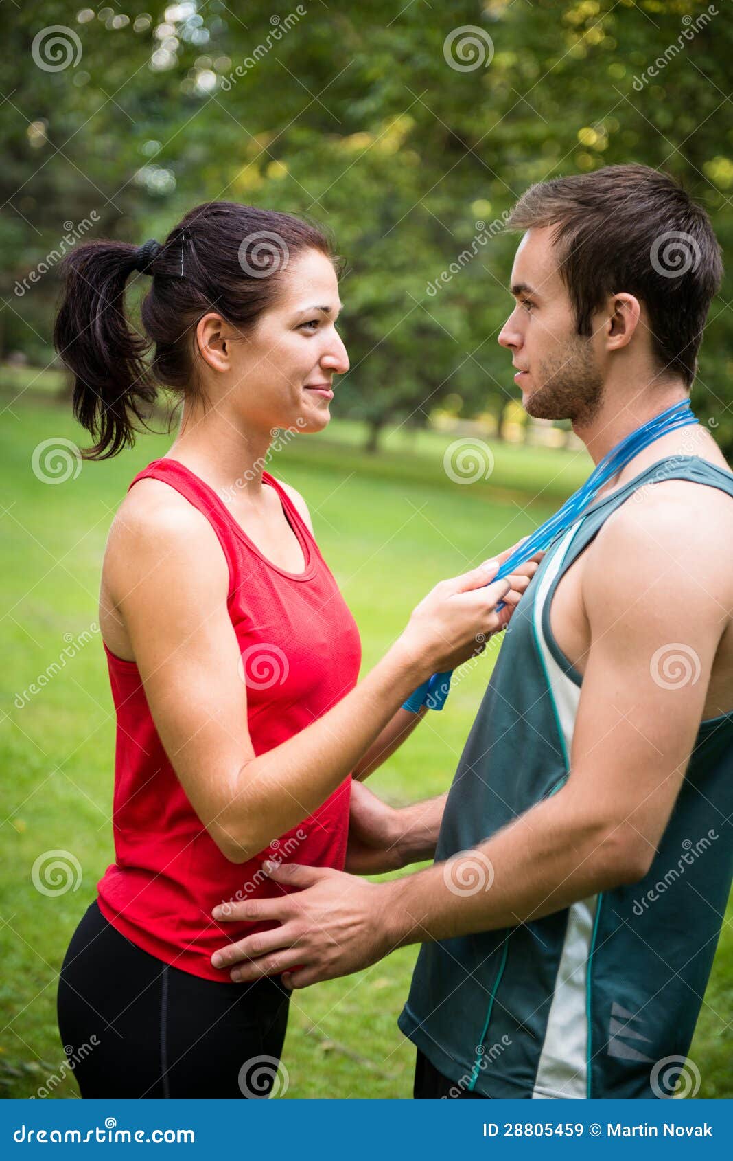 Young sport couple in love stock image. Image of real 28805459
