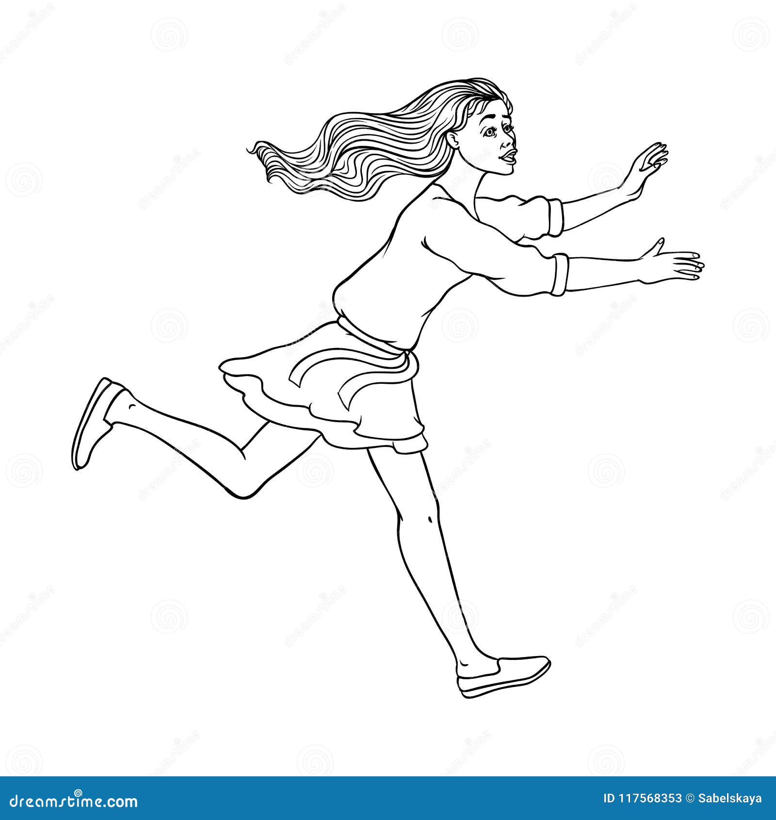 Vector Sketch Running Man, Ranaway Character Stock Vector ...