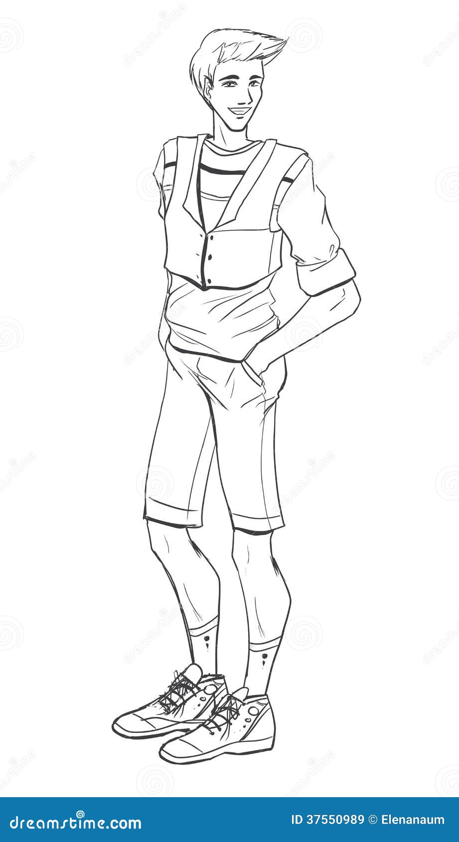Young sporty man stock vector. Image of handsome, portrait - 37550989