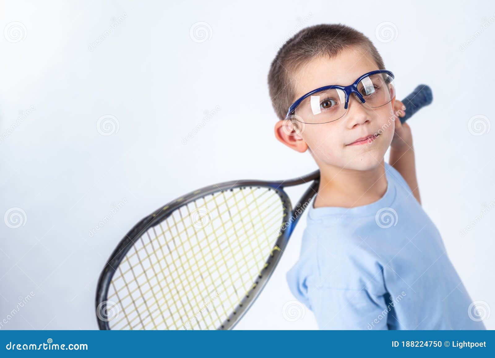 Young Squash Player with Squash Racket Stock Photo Image of caucasian