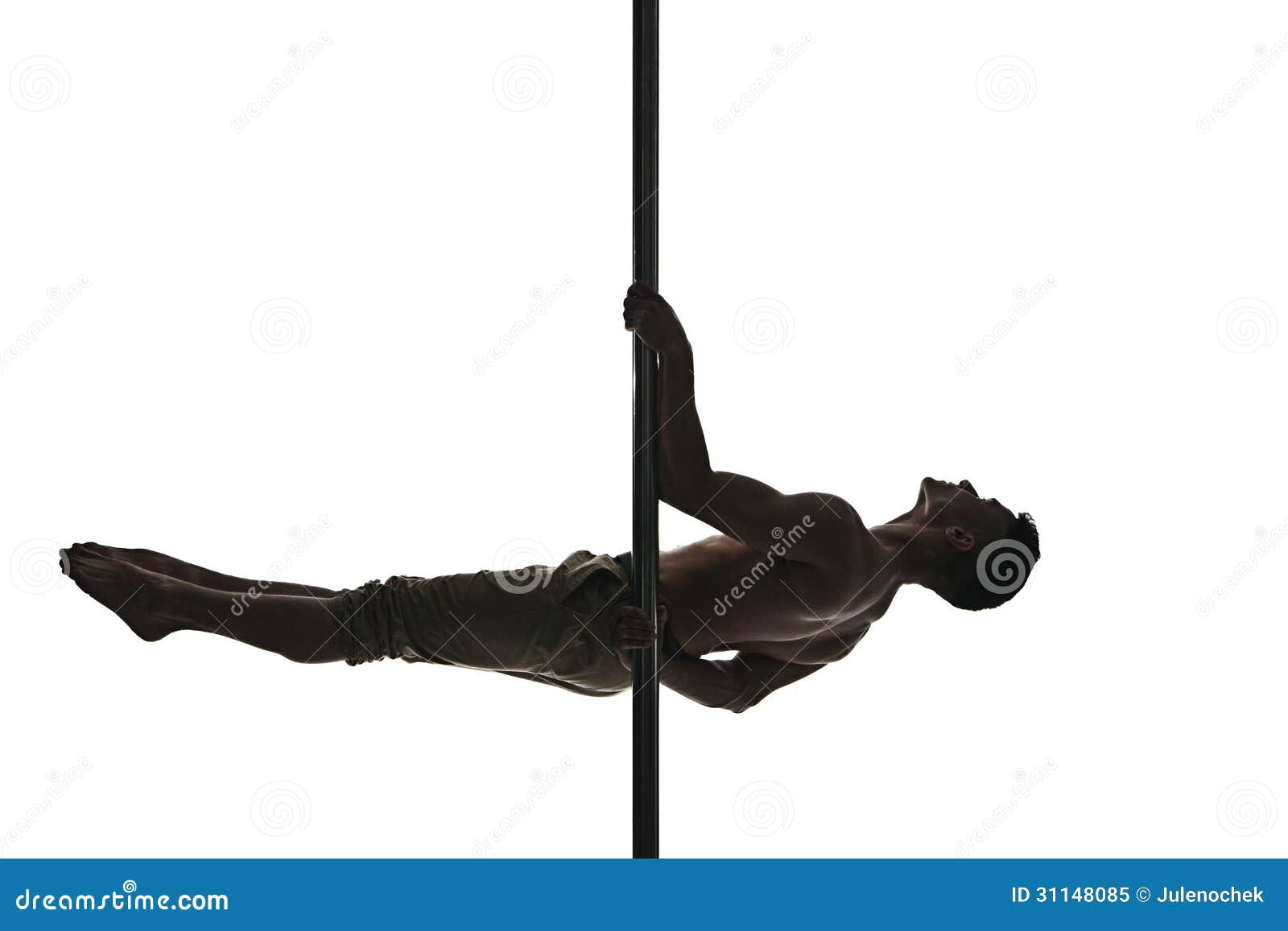 Young Strong Pole Dance Man Stock Image - Image of entertainment