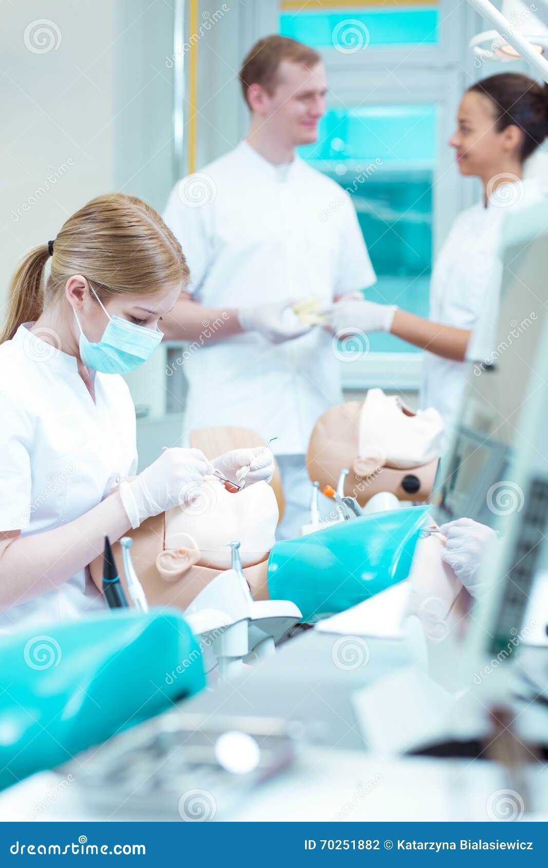Young Students on Internship in Office Stock Photo Image of exam