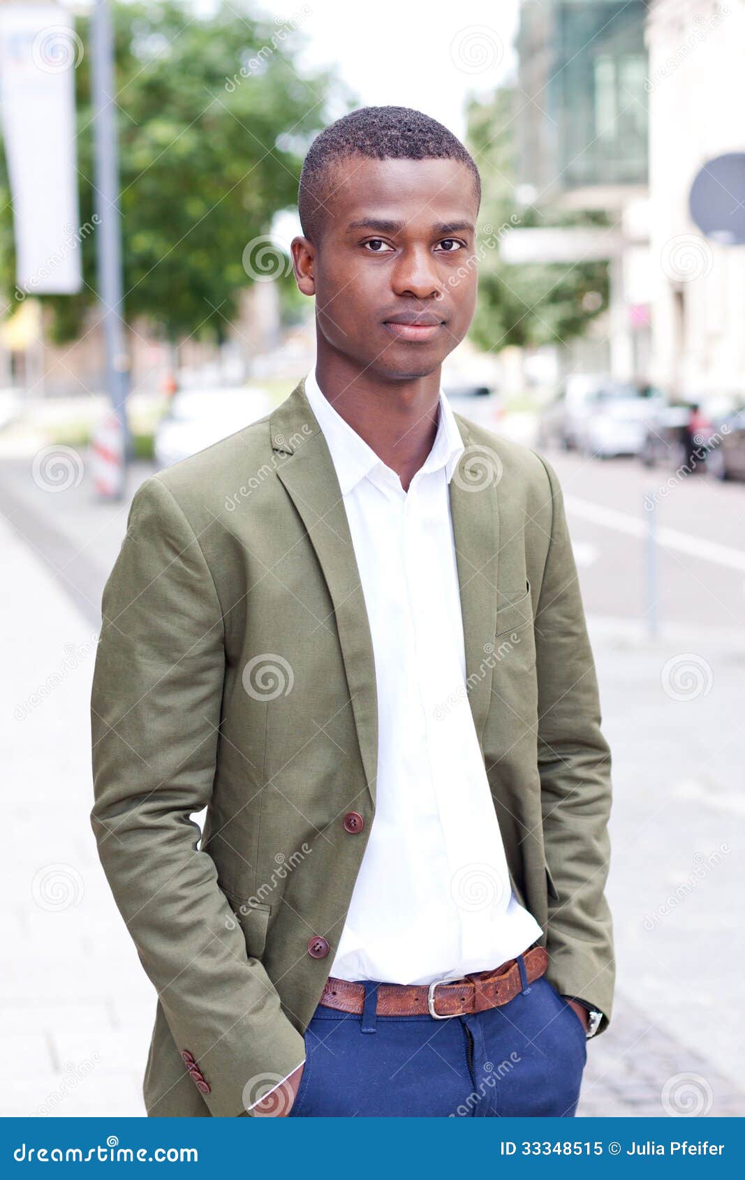 Young Successful African Business Man Outdoor in Summer Stock Image ...