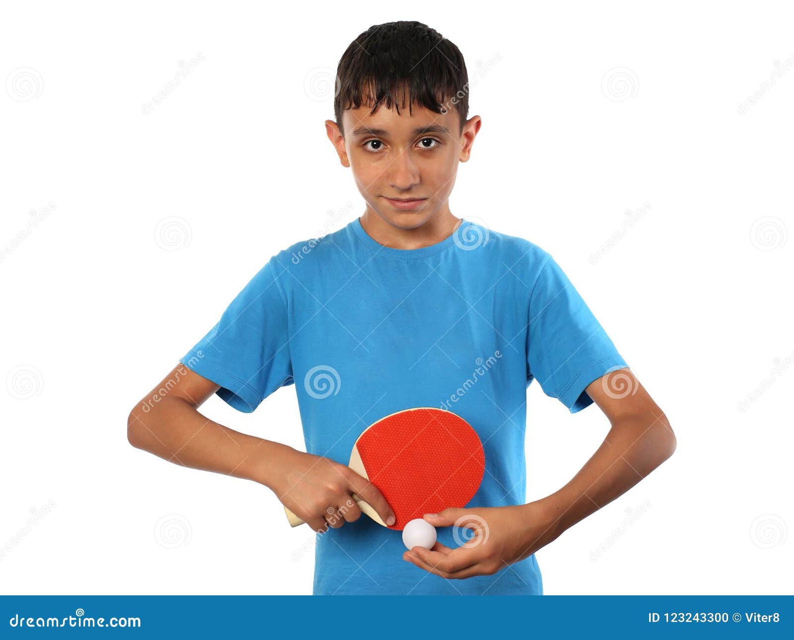 Young Table Tennis Player on White Stock Photo Image of young, ball