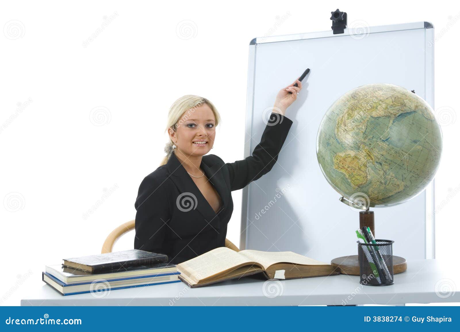 Young Teacher Will Teach Geography Stock Photo Image of education