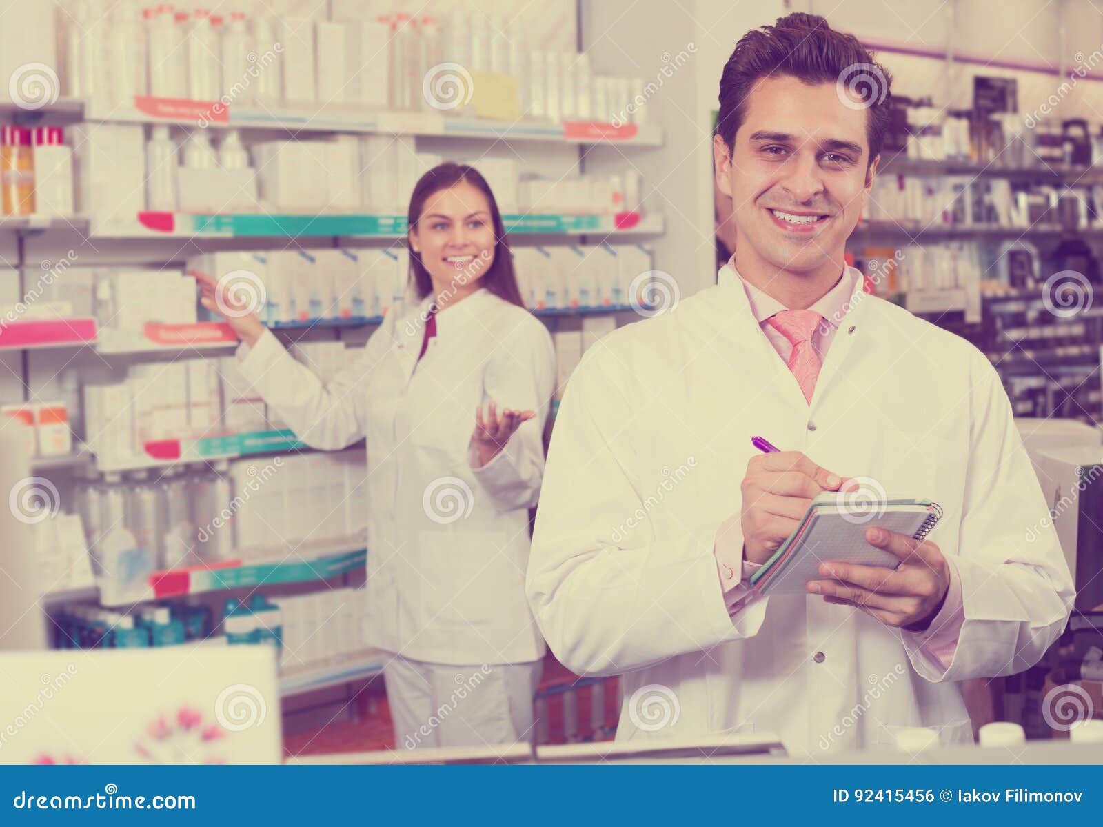 Team Of Chemist Doctors Wearing Protection Suit Working In Danger Area