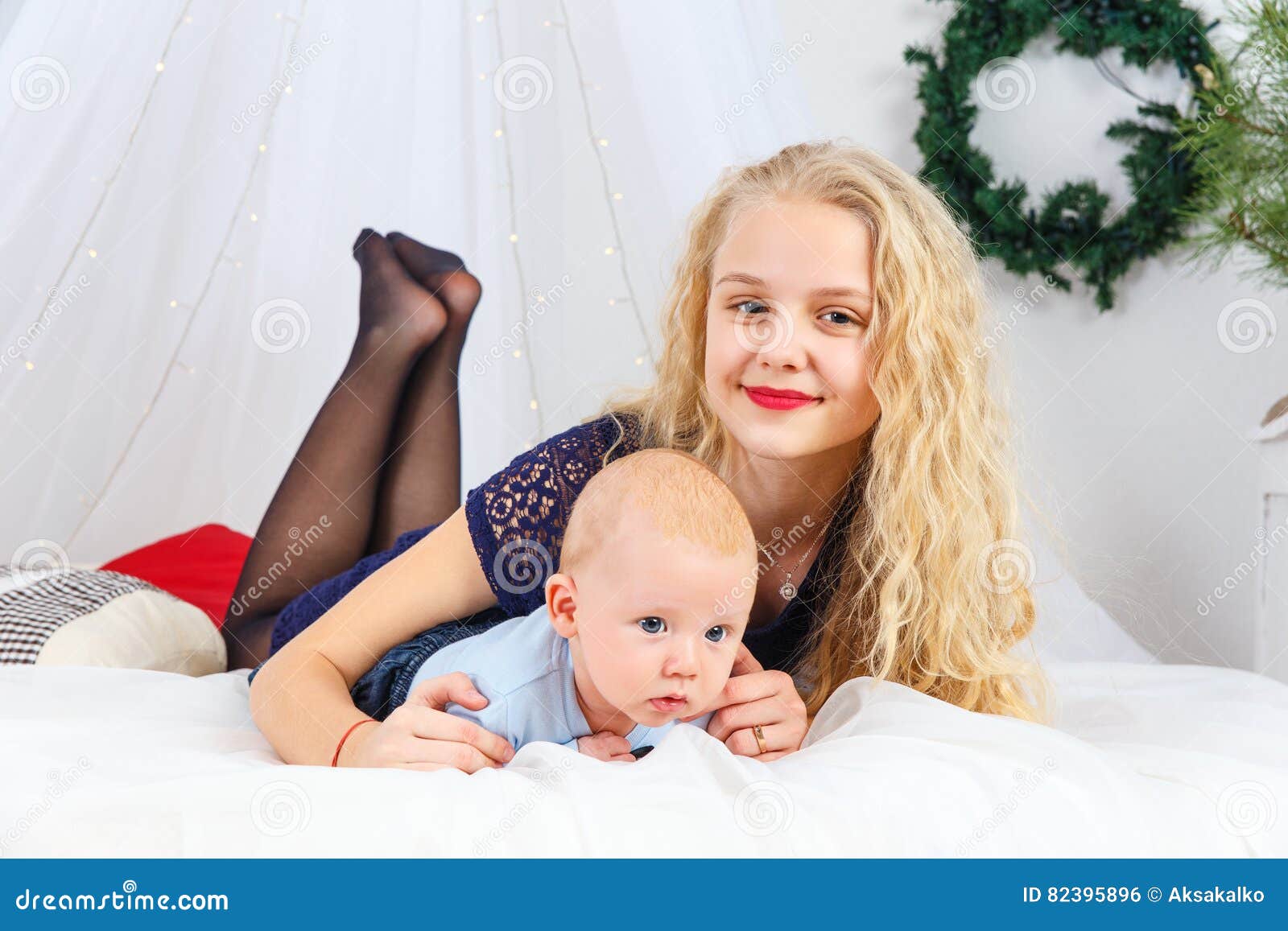 Very Young Teen Girl On The Bed