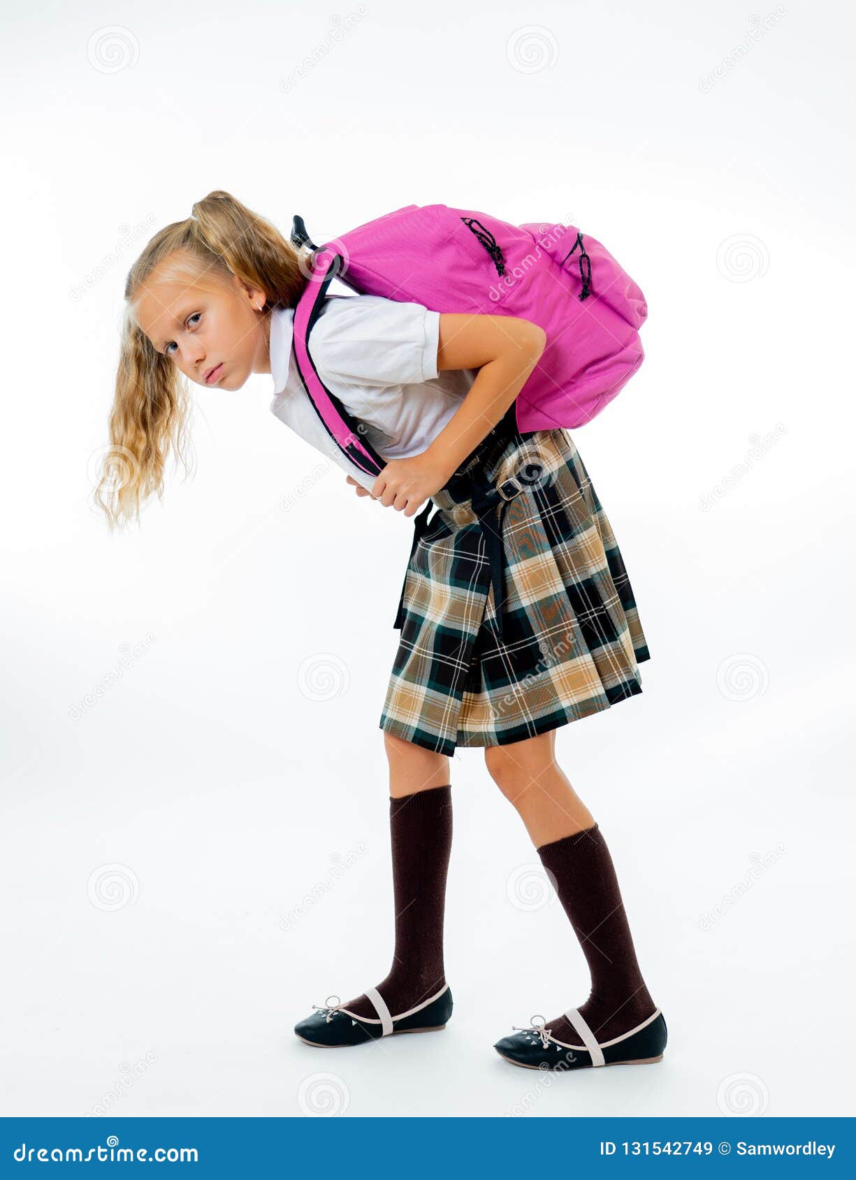 School Girl Child Struggling Heavy Backpack Stock Photos - Free &  Royalty-Free Stock Photos from Dreamstime