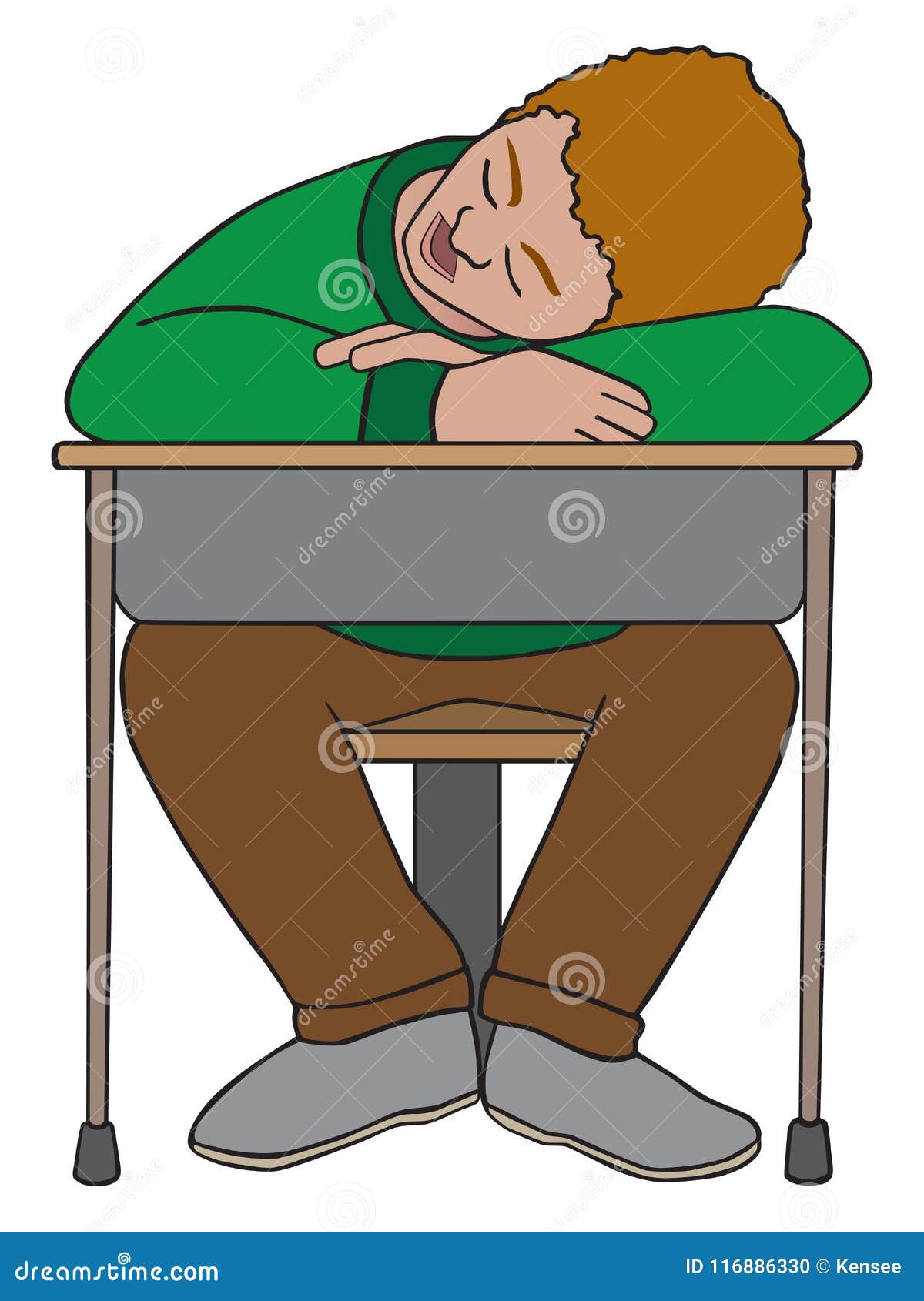 Sleeping Cartoon Student Stock Vector Illustration Of Longer