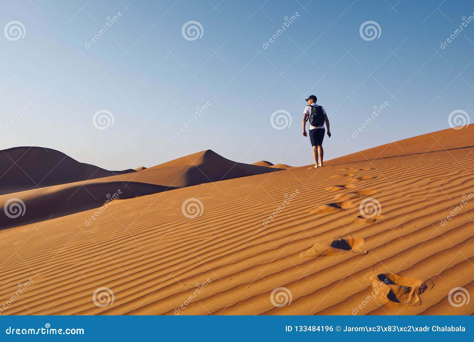 tourist in desert