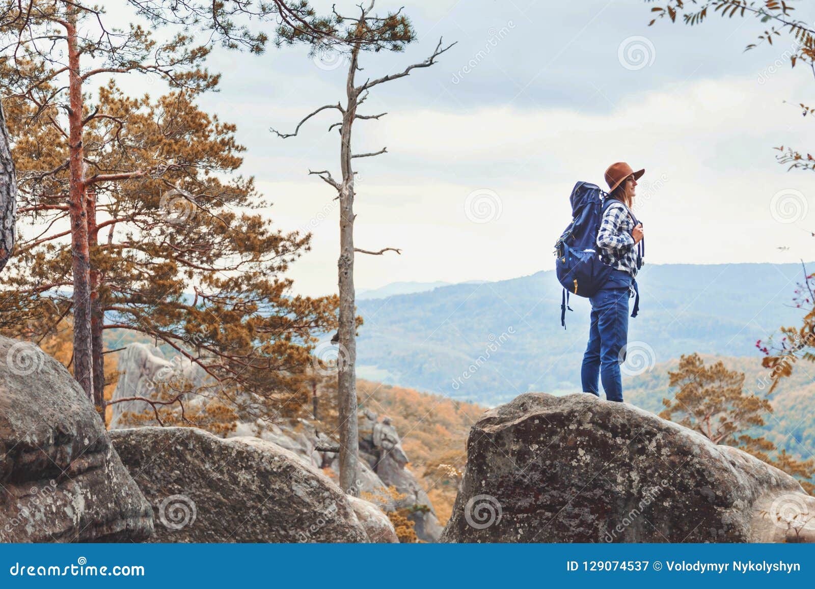 Young Travelling Woman Enjoying The Journey Stock Image ...