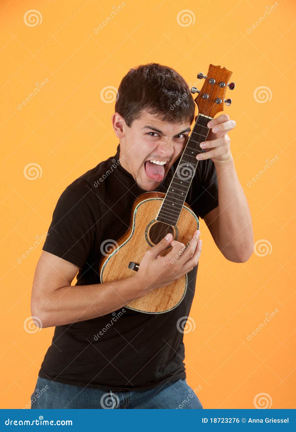 Young ukulele player stock photo. Image of adult, male 18723276