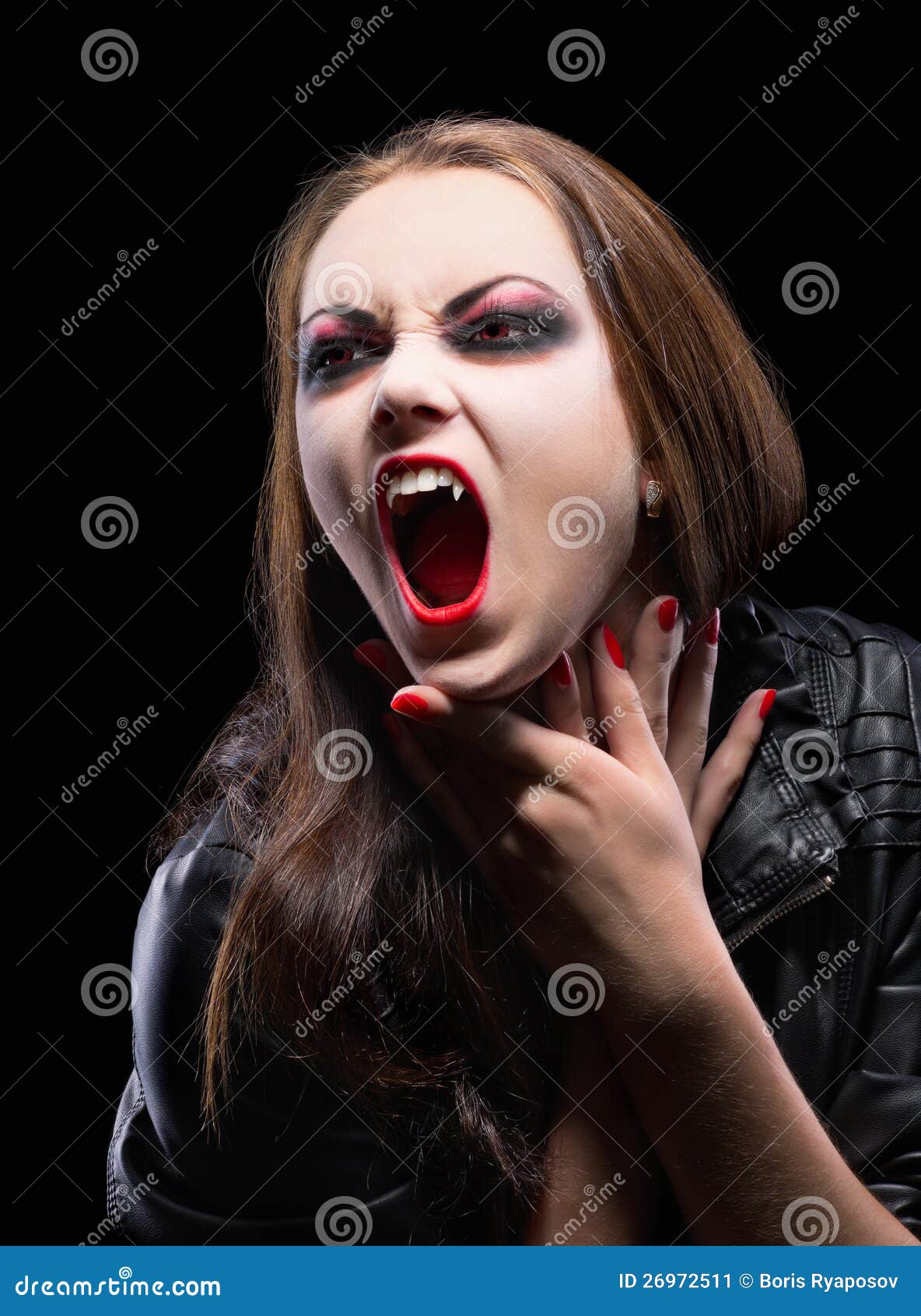 Young Vampire Girl Isolated Stock Image - Image of horror, black: 26972511