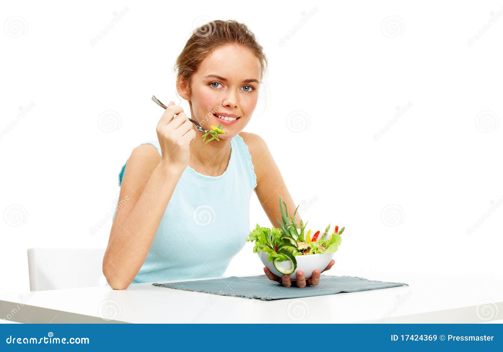 Young vegetarian stock image. Image of lovely, isolation 17424369