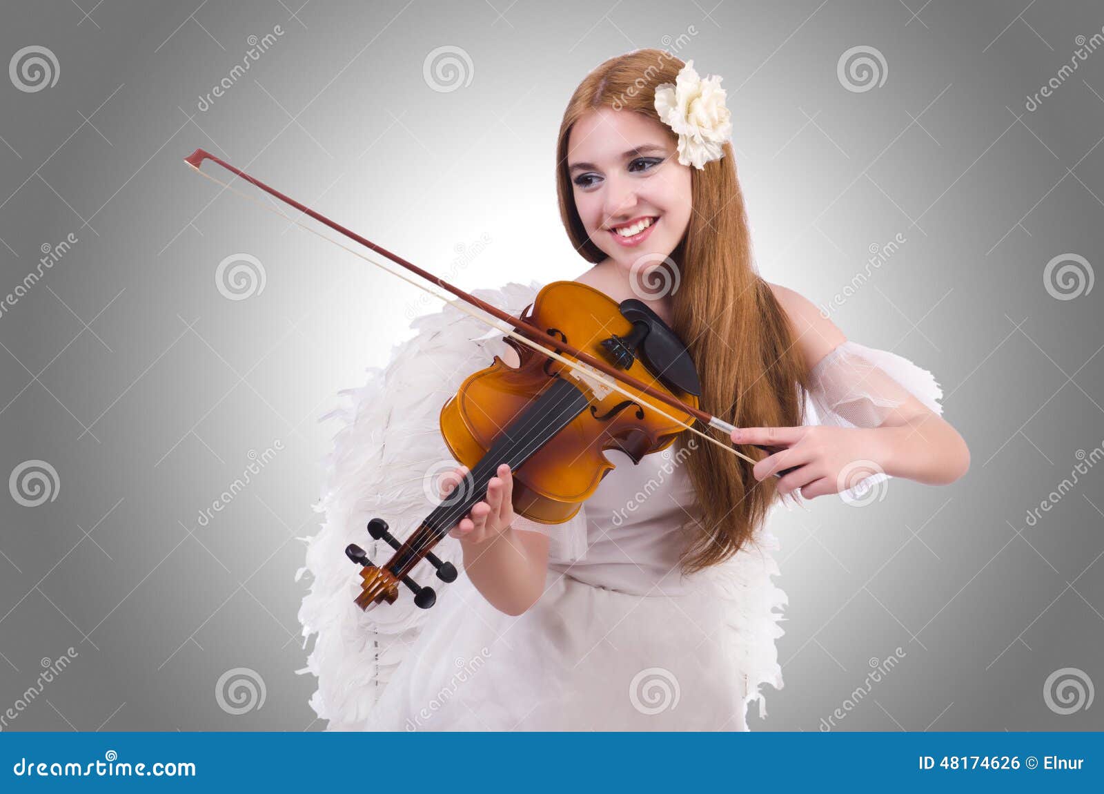 Young violin player stock photo. Image of music, background 48174626