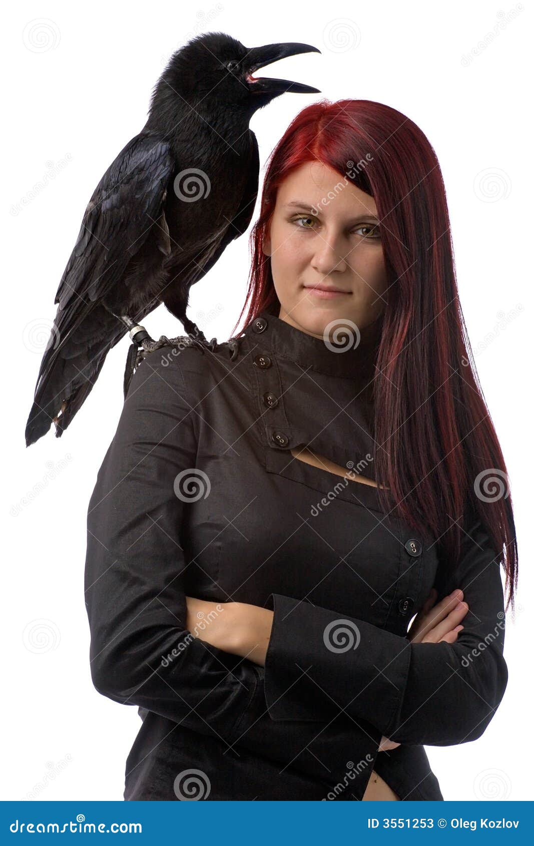 Young Witch With Raven Stock Photos - Image: 3551253