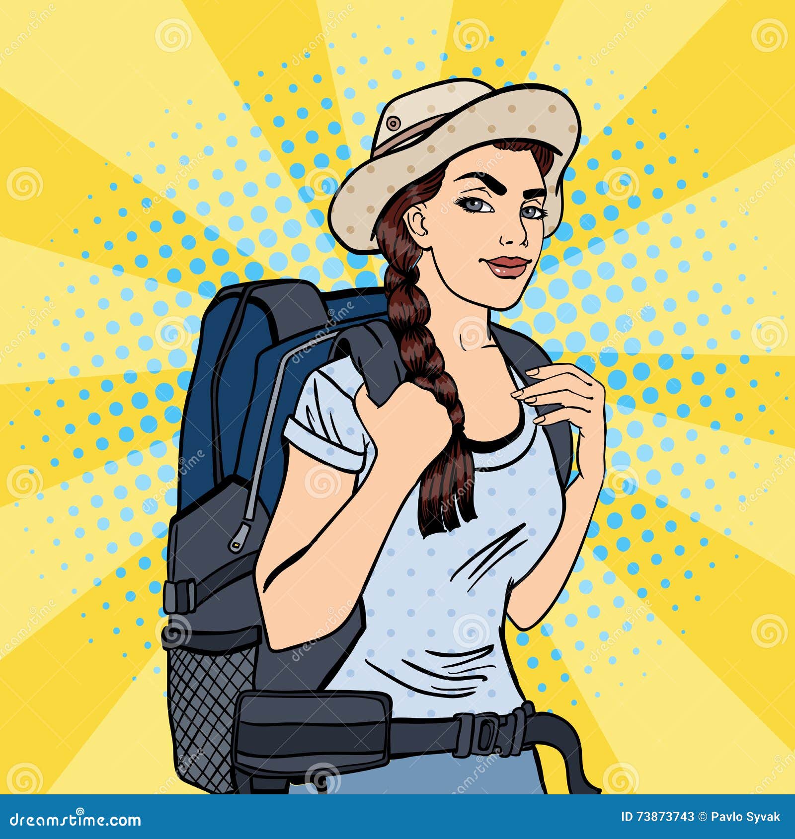 female tourist clipart